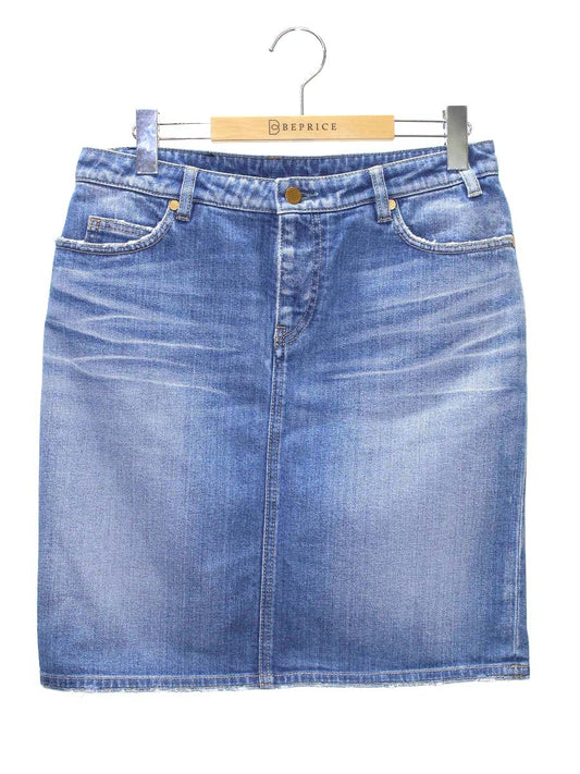 ジルサンダー POCKET SKIRT PJJWLM6643 デニムスカート S ブルー ダメージ加工 ITJWA6T8ZOXM