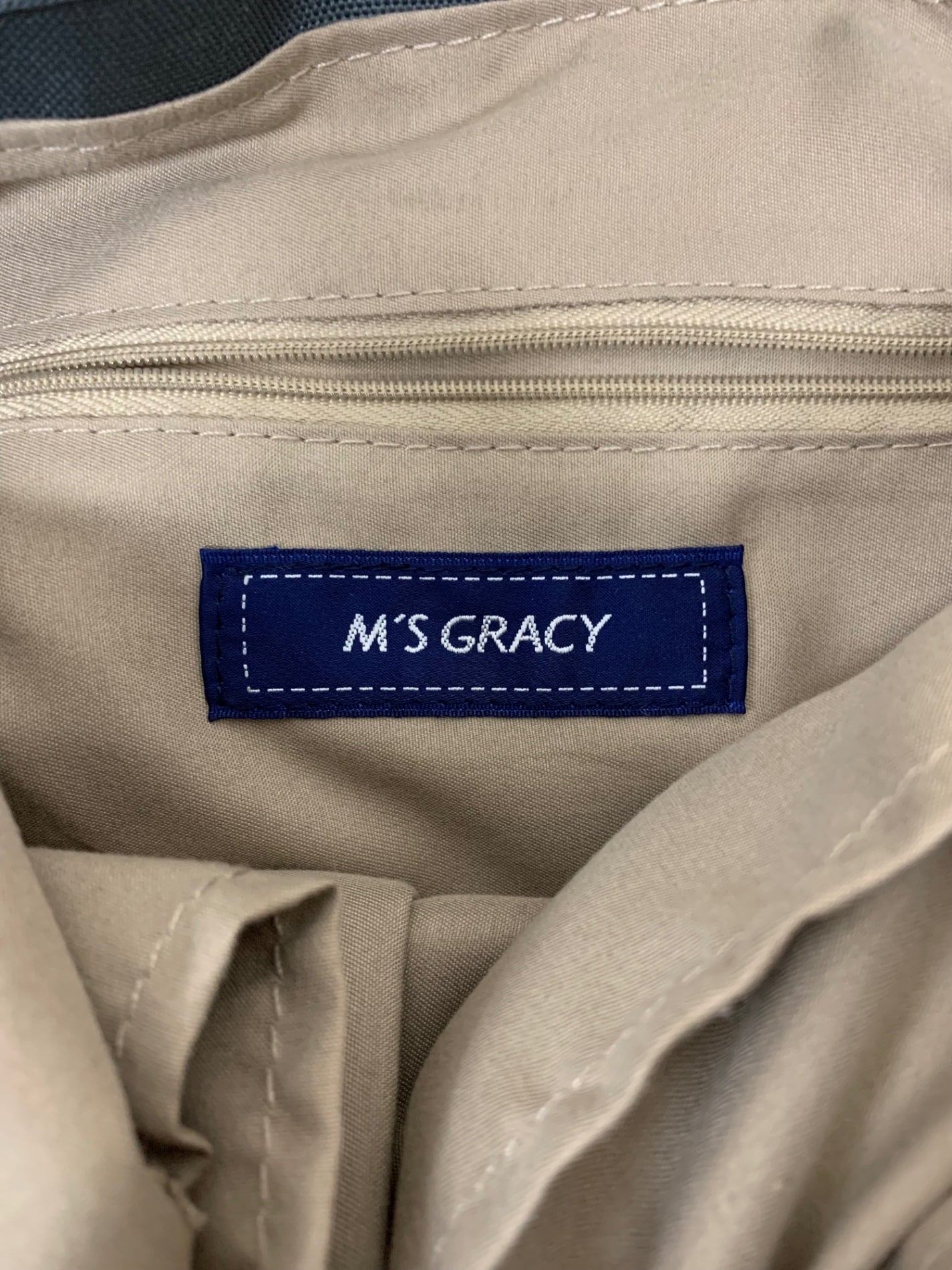 エムズグレイシー 394520 トートバッグ グレー リボン ロゴ刺繍 2way ITB0VEMHR9UG