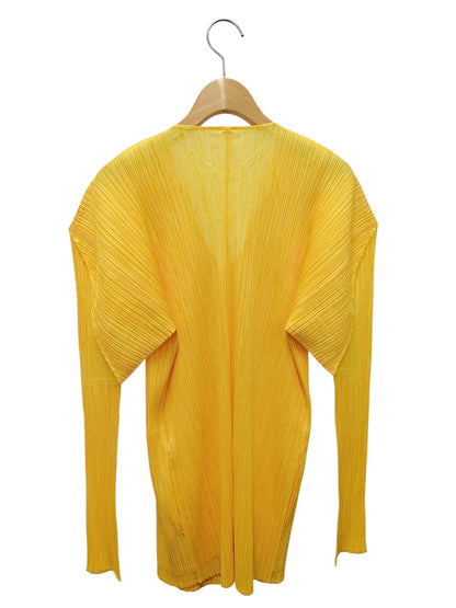 プリーツプリーズイッセイミヤケ PP51-JD446 ブラウス 3 イエロー Vネック ITG8LPHR8UCD 【SALE】