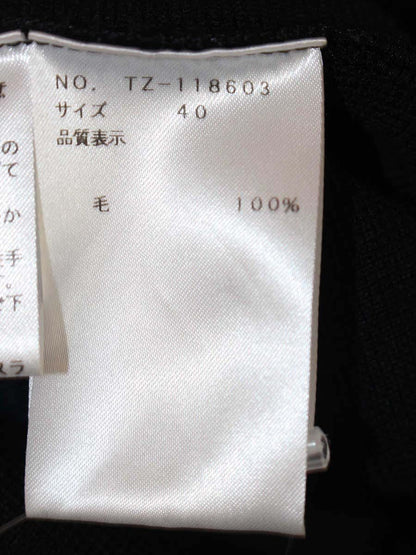 エムズグレイシー 118603 カーディガン 40 ブラック 配色トリミングジップ ITSPMLXJCV9Q