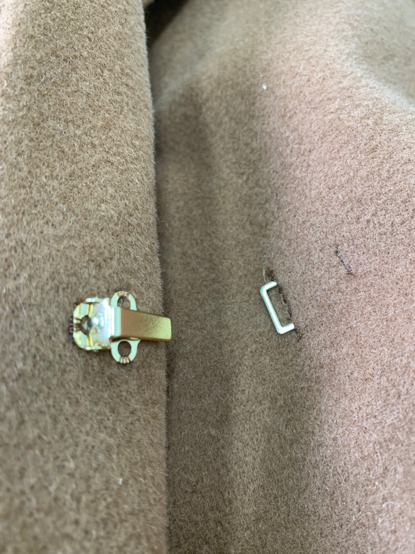 ベイジ BLUNTS  COCWKW0501 ノーカラーコート 0 ブラウン 羊毛 IT3SKE59SV58