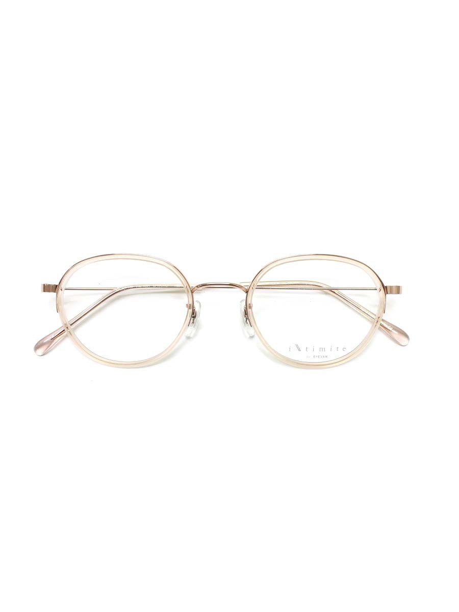 アンティミテ INE-4001 メガネ ライトピンク/ローズゴールド INTIMITE BY EYEVAN アイヴァン メタルフレーム フルリム ラウンド ITHFJY3L0N5C