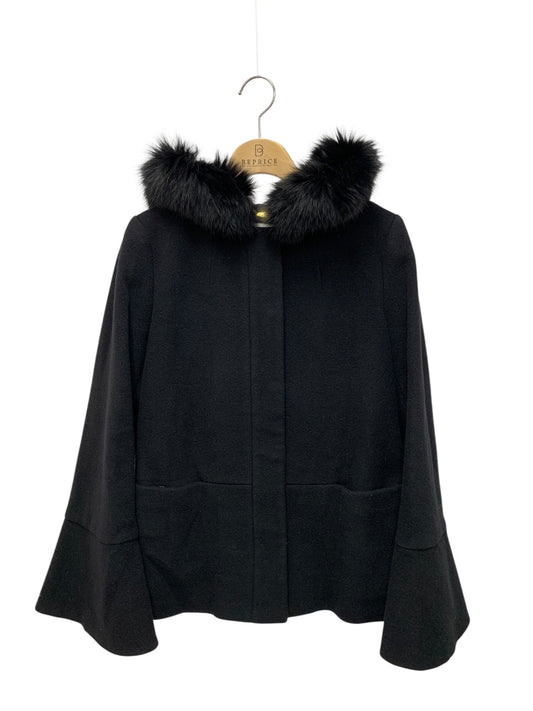 エリザ 27505111 ジャケット 1 ブラック フォックスファー衿 ブルゾン IT3F6MI8JFN0 【SALE】