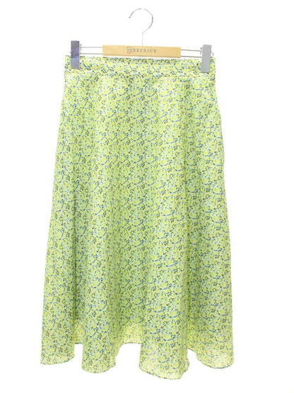 ルネ 6124200 スカート 36 イエロー フラワーモチーフ 総柄 ITTFQN1F3Q2Z