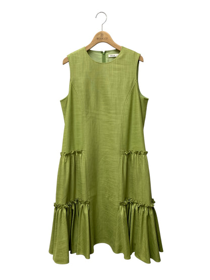 アディアム Ruched Dress 42448 ワンピース S グリーン フリル ITZBI7R1K4ZA