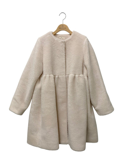 ヨリ YR25-23093AW-2 ボアコート 36 ベージュ fluffy boa coat ITU7T305GUU8