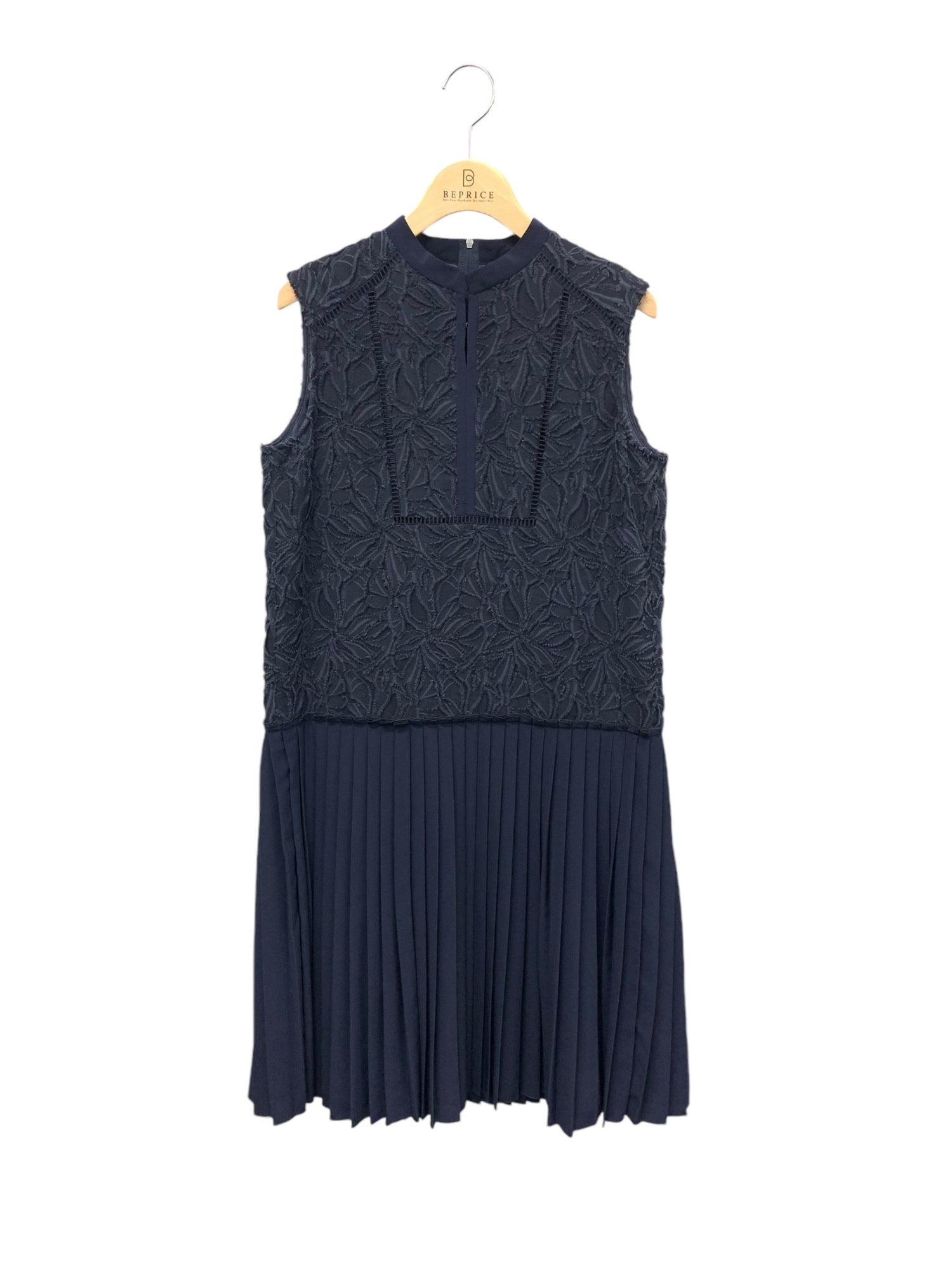 フォクシーニューヨーク collection 35759 ワンピース 38 ネイビー Cross Hatch Pleat Tunic Dress |  中古ブランド品・古着通販ビープライス