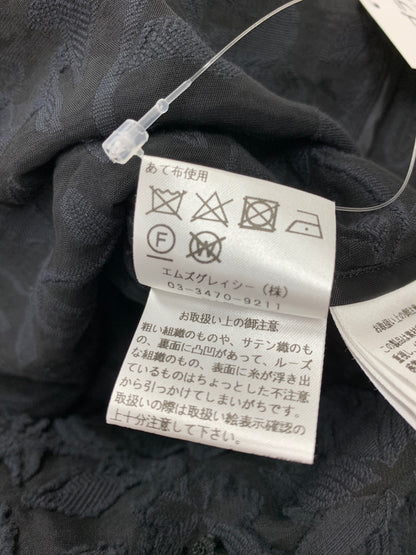 エムズグレイシー 011317 ワンピース 38 ブラック フラワー IT5ZLBLHHNZ8