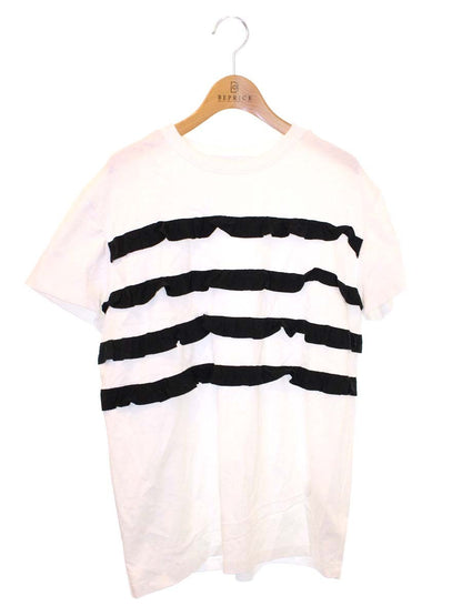 ボーダーズアットバルコニー サブリナ フリルTシャツ  BD2021-2C-31 38 ホワイト IT1URFPR3YYR