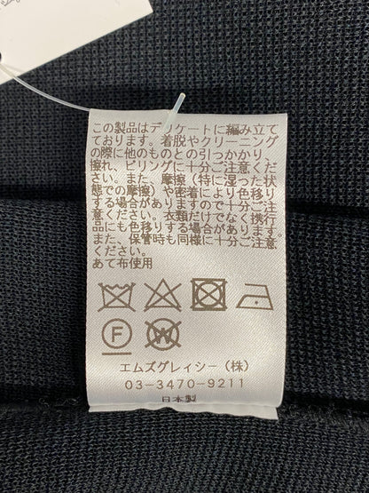 エムズグレイシー 118323 ニット 38 ブラック 衿フリル ITHJQAWIOSLW