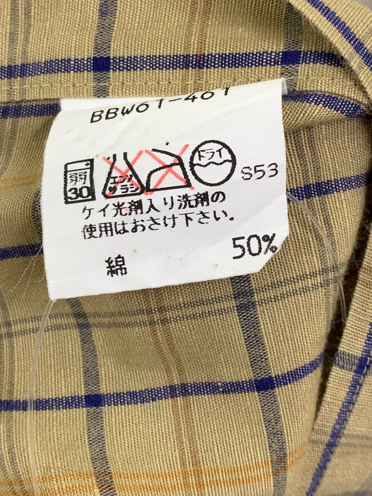 バーバリーズ ヴィンテージ BBW61-461 半袖シャツ ロゴ刺繍 MA ベージュ ITI3CE3OZH7G