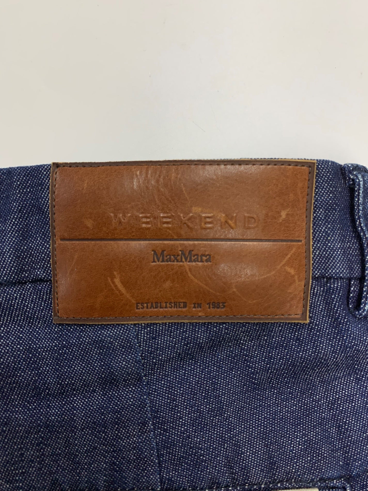 ウィークエンドマックスマーラ 24251860716 デニムパンツ 42 ネイビー タック IT6N8F4I4PQ8 【SALE】