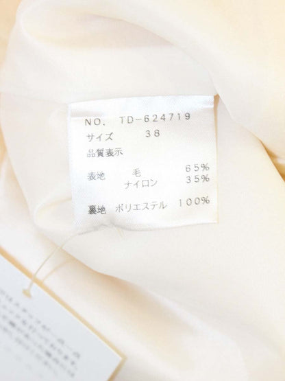 エムズグレイシー 624719 ジャケット 38 アイボリー ウール混 フリル 1B IT8Q3E3LB8FF