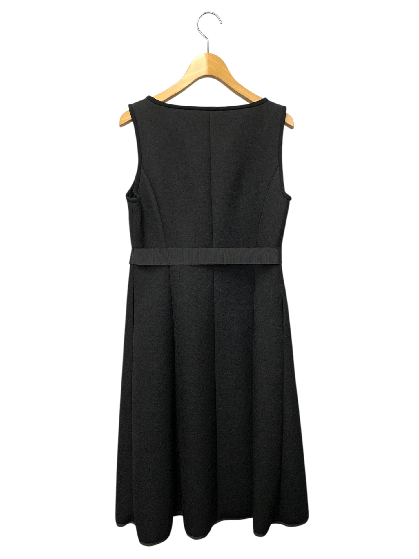 エムズグレイシー 411511 ジャンパースカート 36 ブラック ボンディング リボン フロントジップ ITJSNBQJTYXB