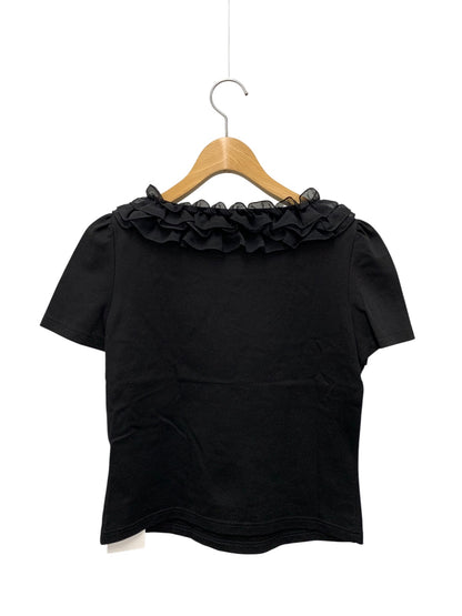 エムズグレイシー 015314 トップス 38 ブラック フリル ITCNNVS1S1QS 【SALE】