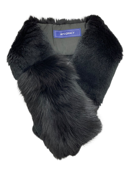 エムズグレイシー Rex x Fox Fur Stole 896502 ストール/ショール F ブラック ITAC07NTWFG7
