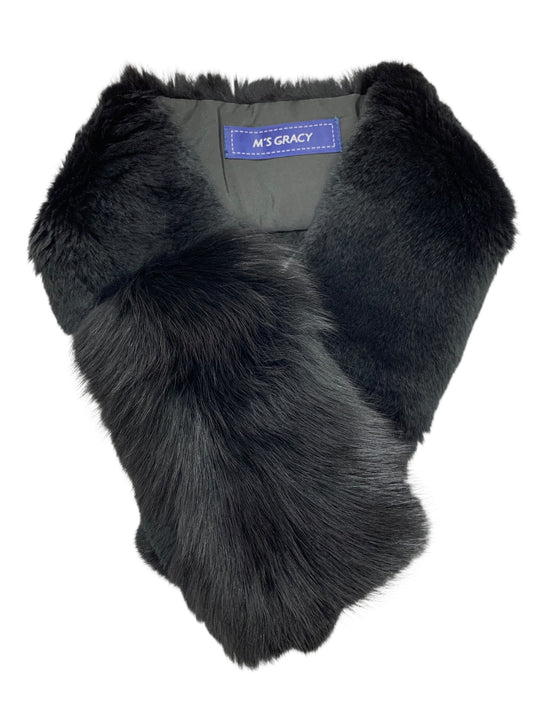 エムズグレイシー Rex x Fox Fur Stole 896502 ストール/ショール F ブラック ITAC07NTWFG7