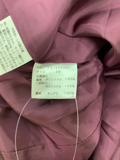 エムズグレイシー 229501 コート 38 ワインレッド 衿付き フラワーモチーフ ITCS3N4H9B0G