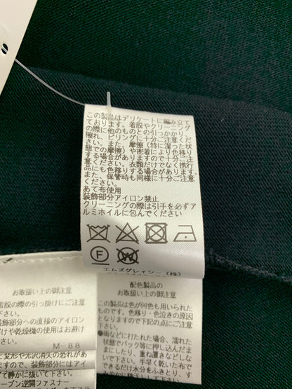 エムズグレイシー 218108 カーディガン 40 ブラック リボン 花 ジップアップ ITG5MZ3M6HQE