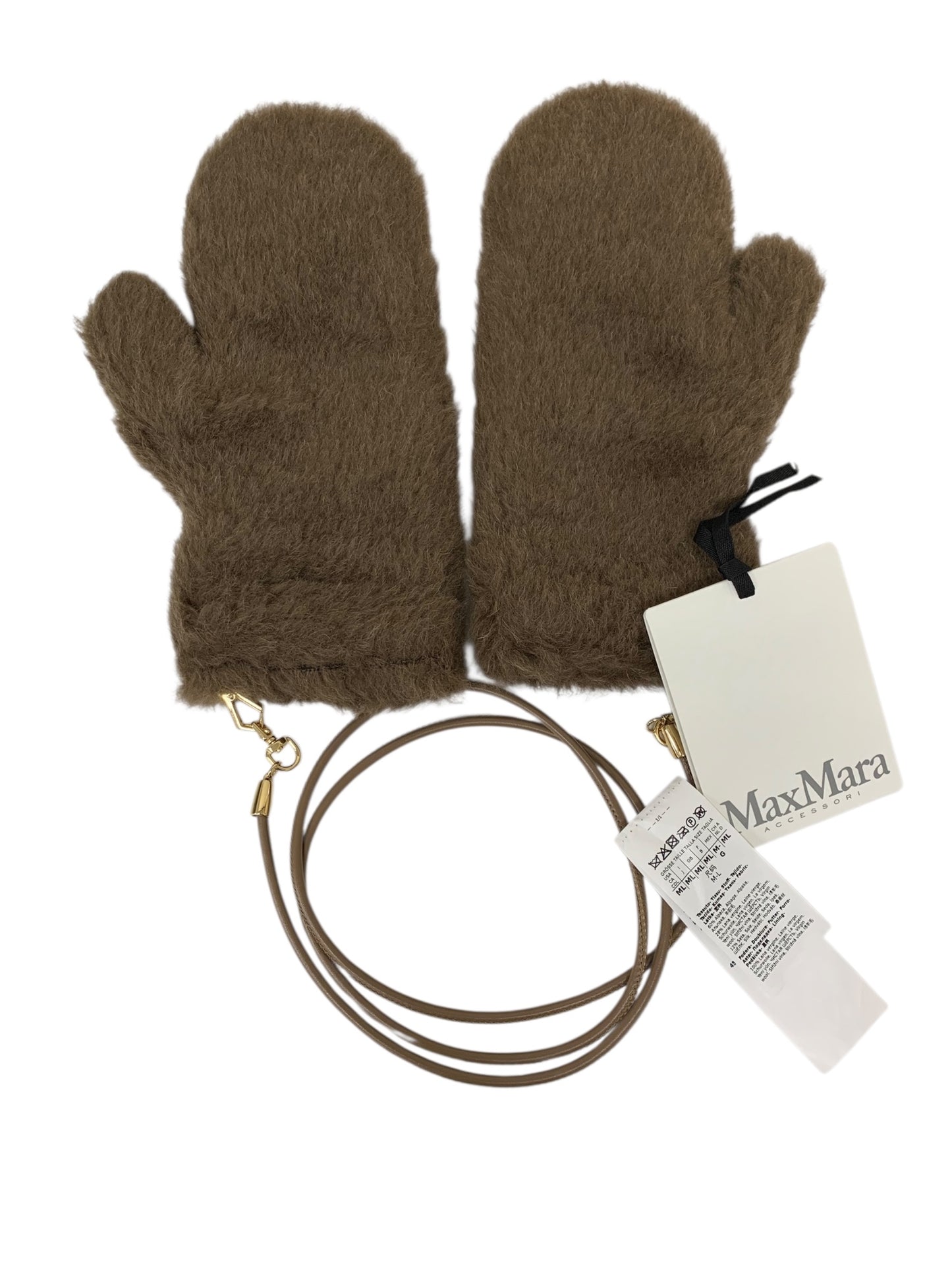 マックスマーラ テディベア ミトン ML 456607136 00 01 ML 6846 1 手袋 ブラウン IT05U4T5BFXO