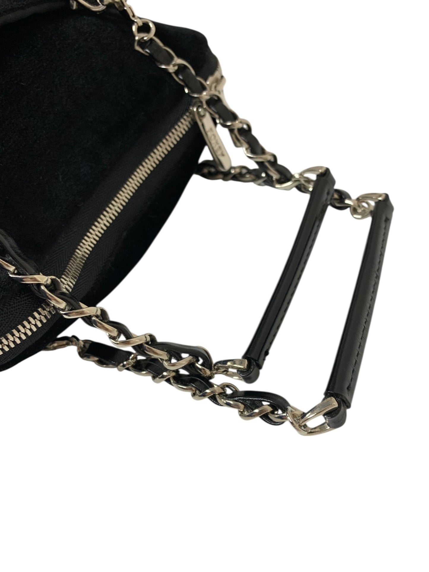 フォクシーブティック マカロンバッグ ブラック ベロア チェーン IT2QN91IWPH8