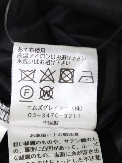 エムズグレイシー 217324 スカート 38 ブラック ハート刺繍 シフォン ITC9IIZ6CJHW