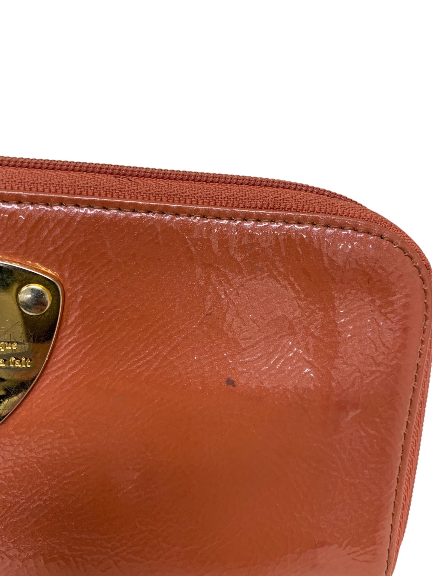 アタオ Limoパール ラウンドファスナー財布 オレンジ エナメル アプリコット ITZ5YMS7LO7W