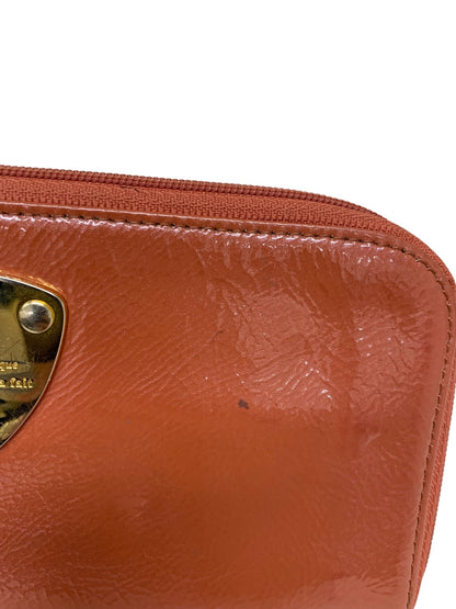 アタオ Limoパール ラウンドファスナー財布 オレンジ エナメル アプリコット ITZ5YMS7LO7W