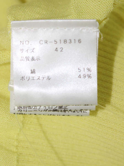 エムズグレイシー 518316 カーディガン 42 イエロー 袖リボン パフスリーブ IT3U466BPWUM
