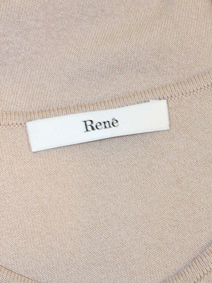 ルネ Basic Knit Cardigan 6232160 34 ベージュ ITTNDSV22OIT