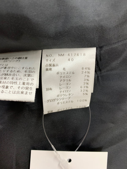 エムズグレイシー 417618 スカート 40 ブラック ツイード ウール ITJO9O741HN5