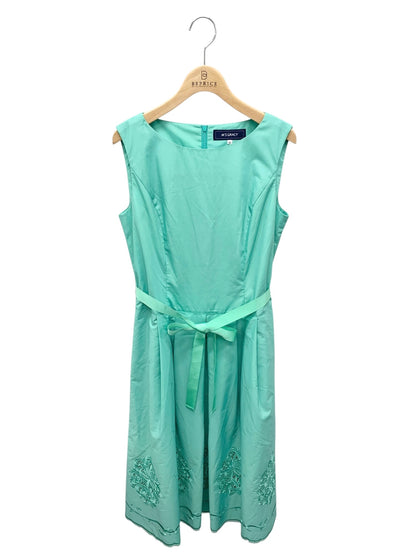 エムズグレイシー 裾刺繍タックワンピ―ス 411349 40 グリーン ITPRS7Q90XO8