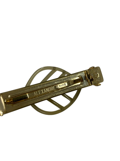 アレクサンドルドゥパリ バレッタ カーキグリーン パール リーフ IT11U70D872S