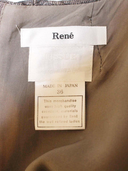 ルネ ワンピース 36 グレージュ レース シルク TISSUE ITU9X7Y90HLI 【SALE】