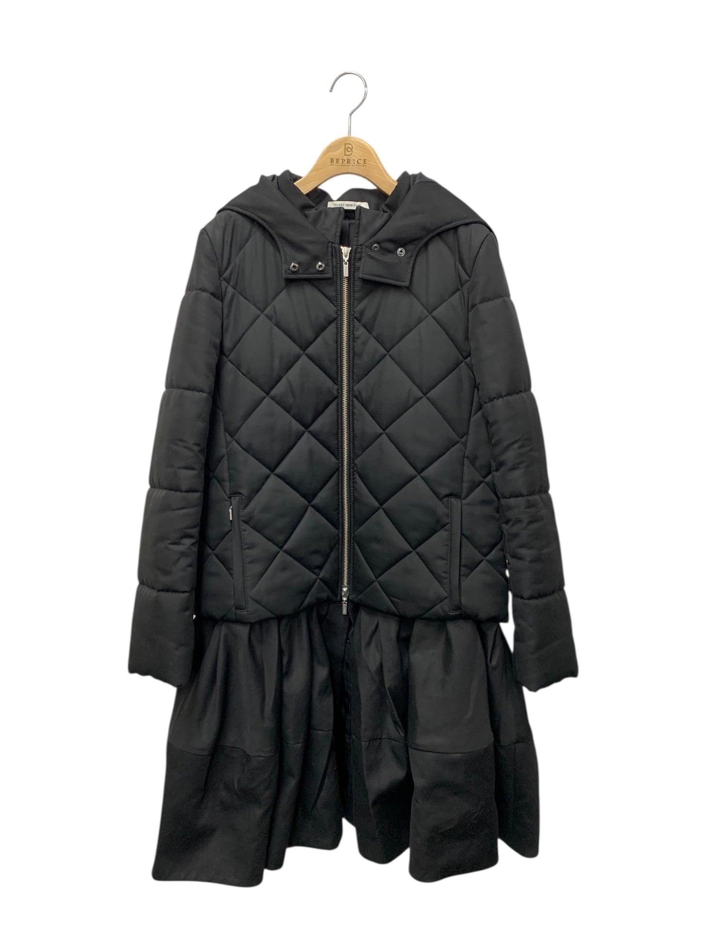 フォクシーニューヨーク Coat 36452 コート 38 ブラック キルティング IT9EEVZ8DT0Q