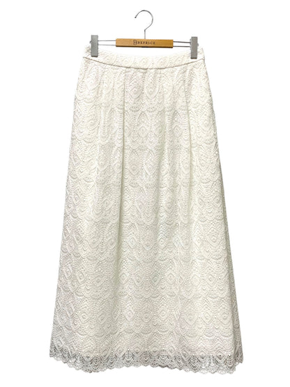 レリアン レースロングフレアスカート 0402000 11 ホワイト 24SS ITMTC3N1H0IS