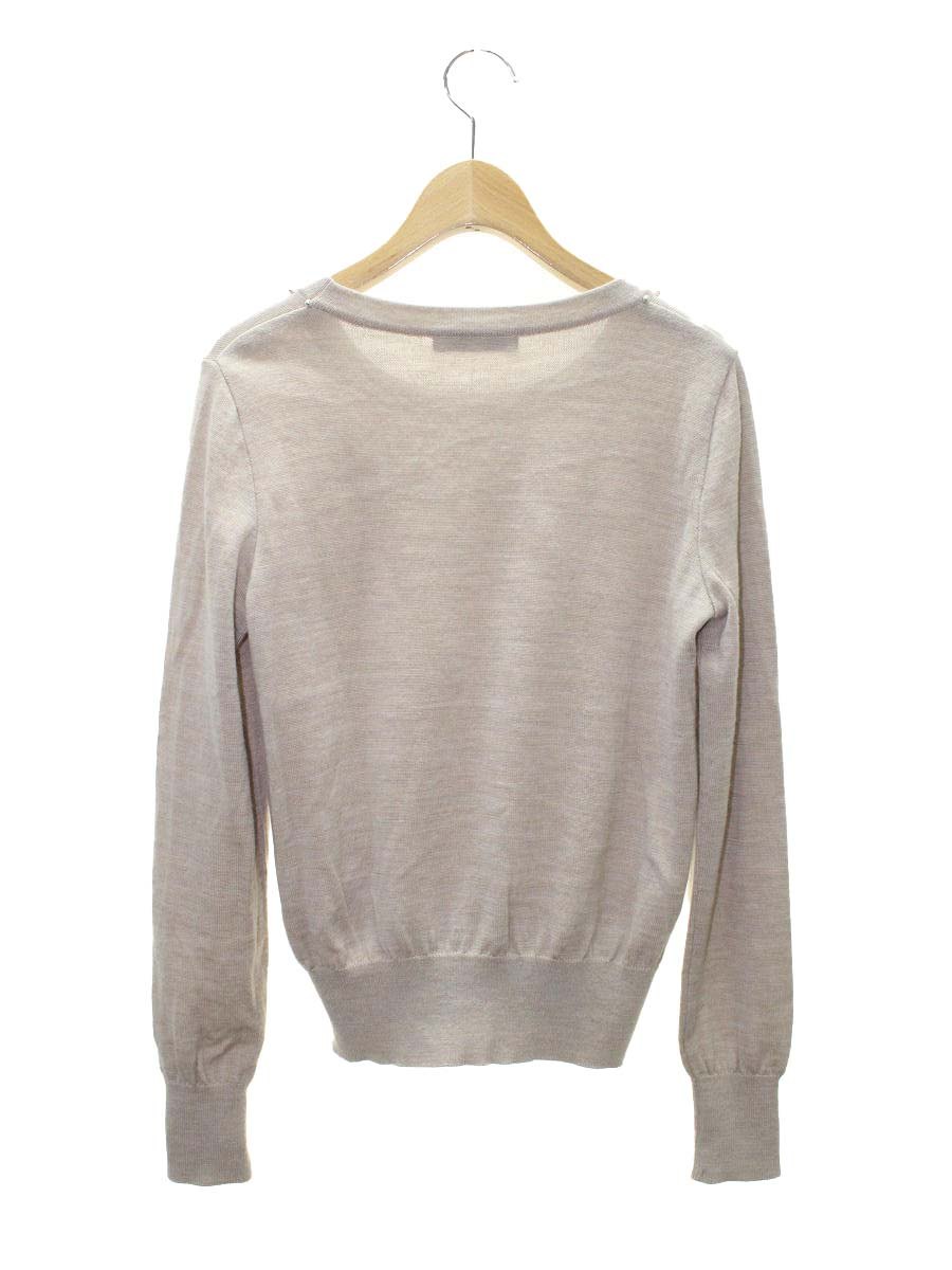 ルネ 6212580 ニットセーター 36 ベージュ ウール パールビジュー ITRYOMM6XH7U