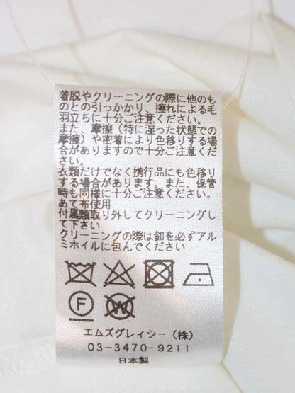 エムズグレイシー 815509 ブラウス 40 ホワイト パール IT9RYJKI674M