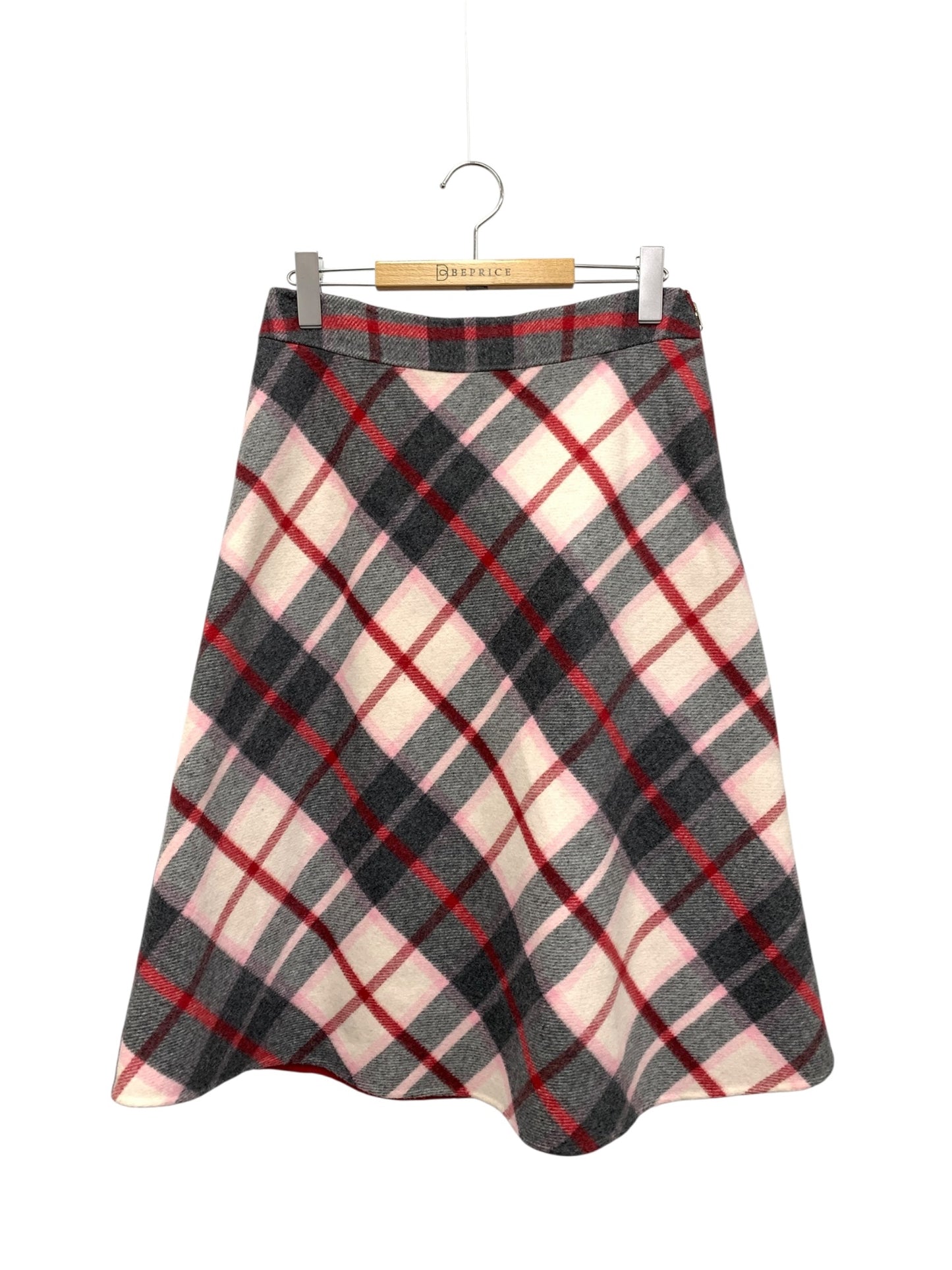 エムズグレイシー リバーシブルフレアースカート 217622 40 レッド ウール ITRYC54OCTR9