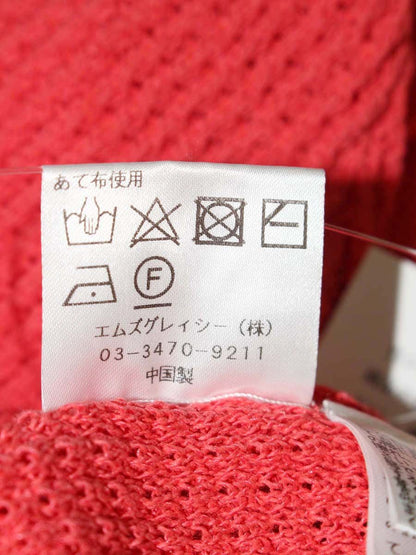 エムズグレイシー 418328 トップス 38 ピンク ニット ハートボタン ITUUY4LHVS4U