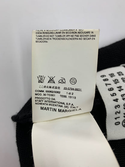 マルタンマルジェラ MOD.30 ニット帽子 ブラック ジップ付き ITEJ5JD21MV4