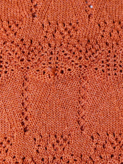 ルネ 6932490 ニット 36 オレンジブラウン 肩フリル IT68WKBK7QFM