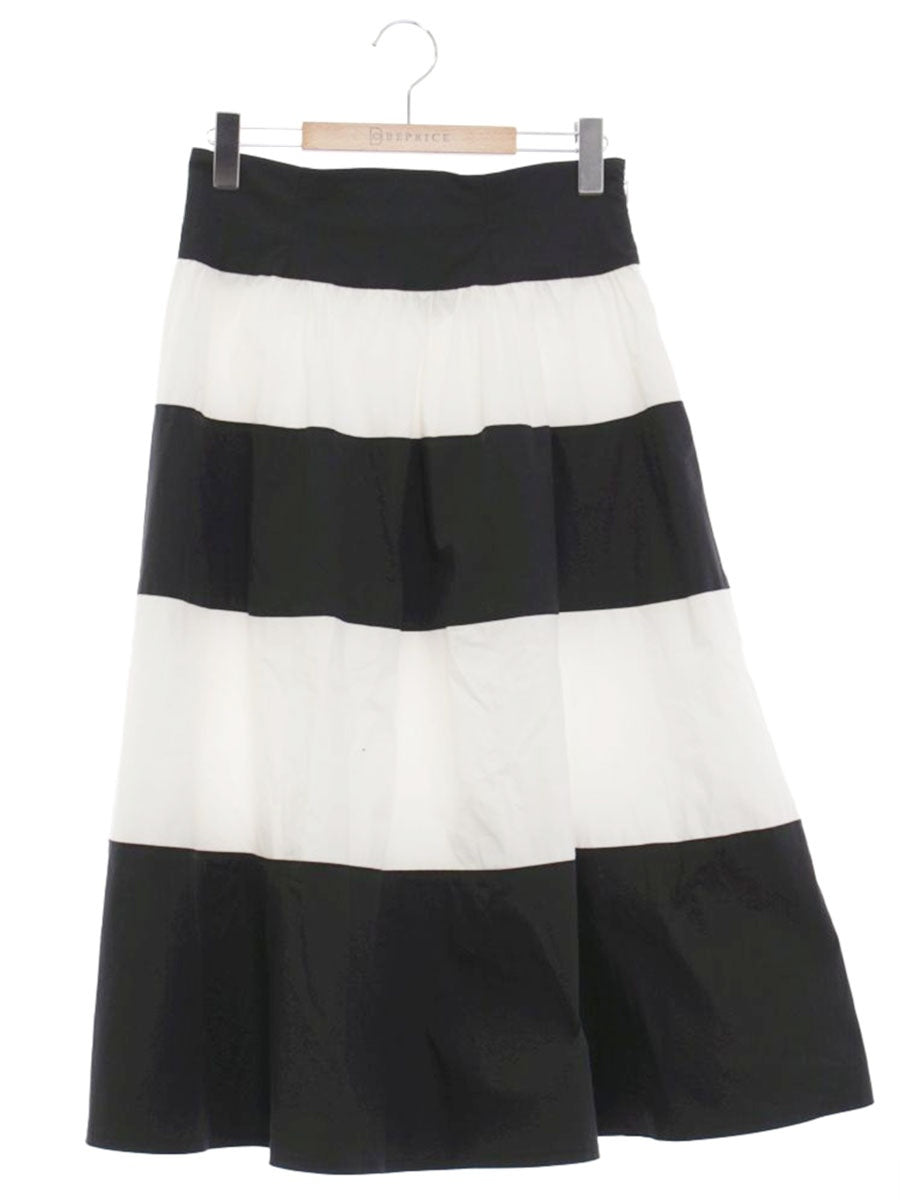 エムズグレイシー バイカラーボリュームギャザースカート 417121 38 ホワイト ITUYDBFRUZGO 【SALE】