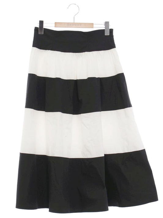 エムズグレイシー バイカラーボリュームギャザースカート 417121 38 ホワイト ITUYDBFRUZGO 【SALE】
