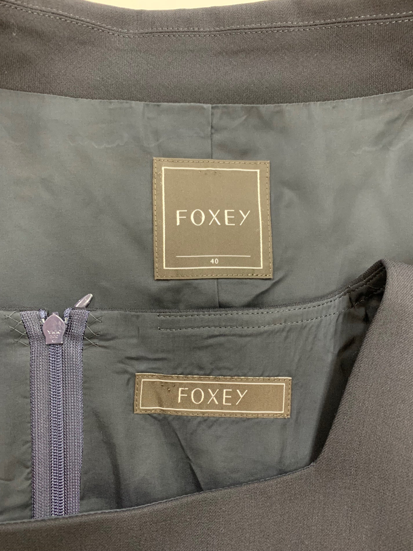 フォクシーブティック Ceremony Suit 35581 スーツ 40 ネイビー セットアップ セレモニー ジャケット ワンピース ITGT45NXJZ82