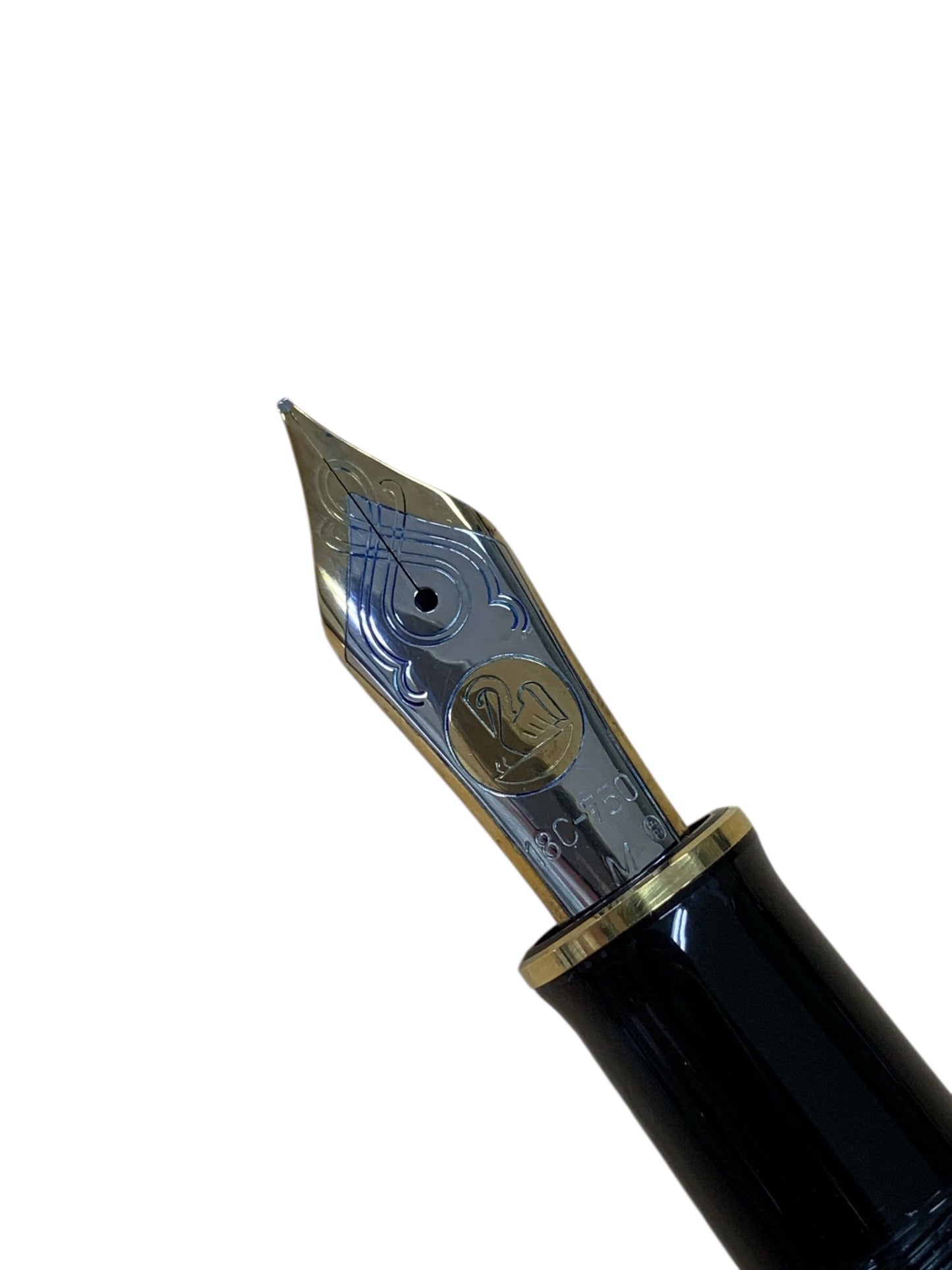 ペリカン 万年筆 スーベレーン M1000 グリーン M ストライプ 縦縞 18C-750 ITI54W30NHBQ