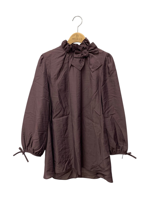 エムズグレイシー フリルリボンブラウス 310514 プルオーバー 38 ブラウン リボン ITAZQ9Z7KK8U