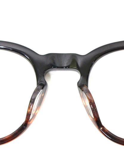 角矢甚治郎 其参拾五 10金飾り メガネ ブラック/クリアブラウン セルロイド ウェリントン ITY32UDM7TIW 【SALE】