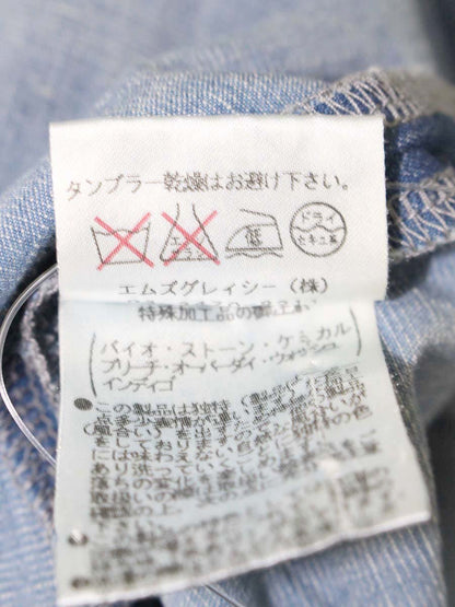 エムズグレイシー 321343 ワンピース 38 ブルー デニム カメリアジップ IT1ZKC7QPGEC