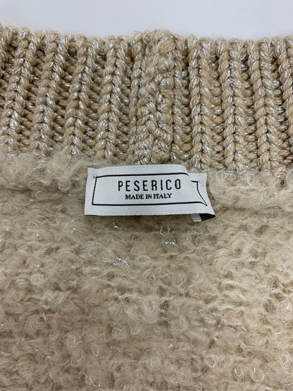 ペセリコ LT1213310 カーディガン 40 ベージュ アルパカ カシミヤ シルク ラメ ITU7IVNOGUBY